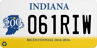 IN license plate 061RIW