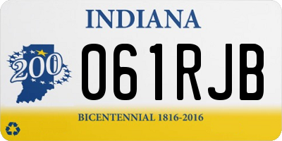 IN license plate 061RJB