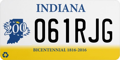 IN license plate 061RJG