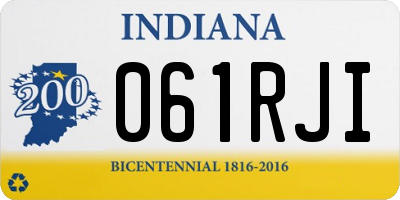 IN license plate 061RJI