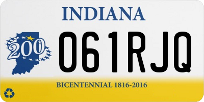 IN license plate 061RJQ