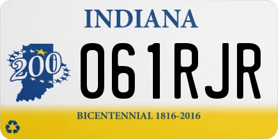 IN license plate 061RJR