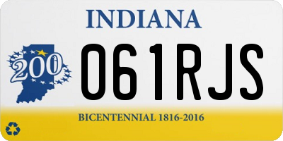 IN license plate 061RJS