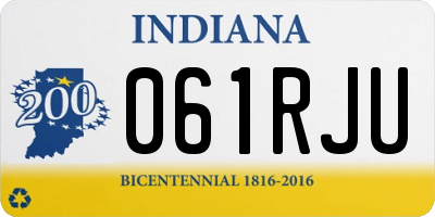 IN license plate 061RJU