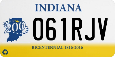 IN license plate 061RJV