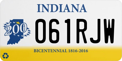 IN license plate 061RJW