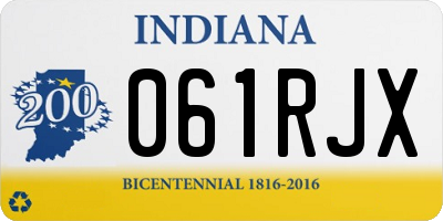 IN license plate 061RJX