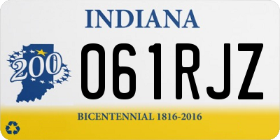 IN license plate 061RJZ