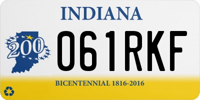 IN license plate 061RKF