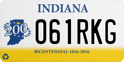 IN license plate 061RKG