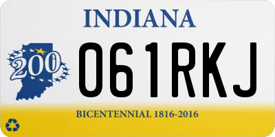 IN license plate 061RKJ
