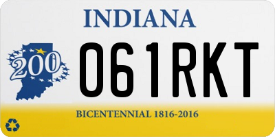 IN license plate 061RKT