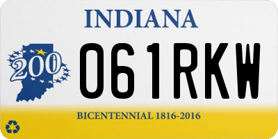 IN license plate 061RKW