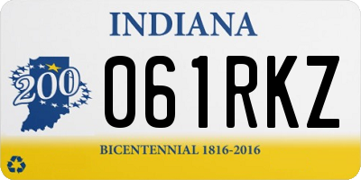 IN license plate 061RKZ