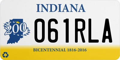 IN license plate 061RLA