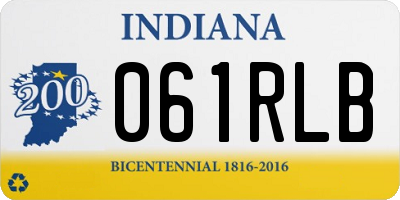 IN license plate 061RLB