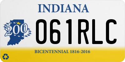IN license plate 061RLC