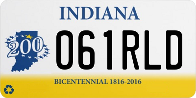 IN license plate 061RLD