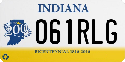 IN license plate 061RLG