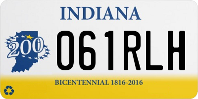 IN license plate 061RLH