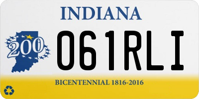 IN license plate 061RLI