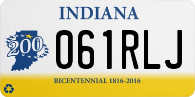 IN license plate 061RLJ
