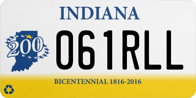 IN license plate 061RLL
