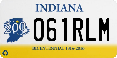 IN license plate 061RLM