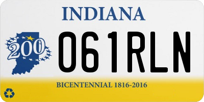 IN license plate 061RLN