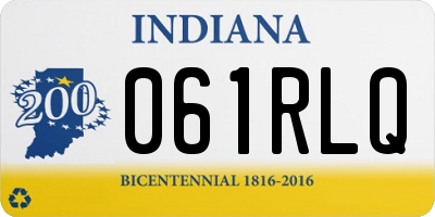 IN license plate 061RLQ