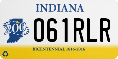 IN license plate 061RLR