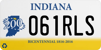 IN license plate 061RLS