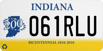 IN license plate 061RLU