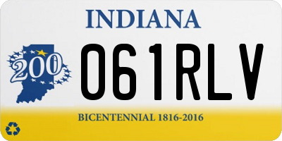 IN license plate 061RLV