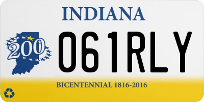 IN license plate 061RLY