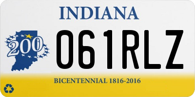 IN license plate 061RLZ