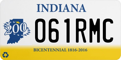 IN license plate 061RMC