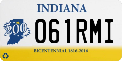 IN license plate 061RMI