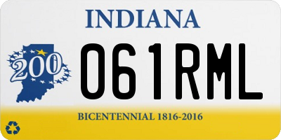 IN license plate 061RML