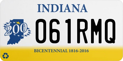 IN license plate 061RMQ