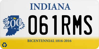 IN license plate 061RMS