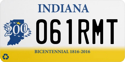 IN license plate 061RMT
