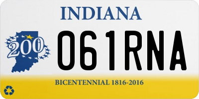 IN license plate 061RNA