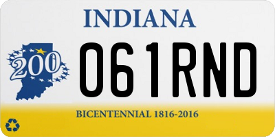 IN license plate 061RND