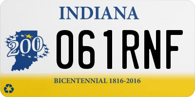 IN license plate 061RNF
