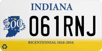 IN license plate 061RNJ