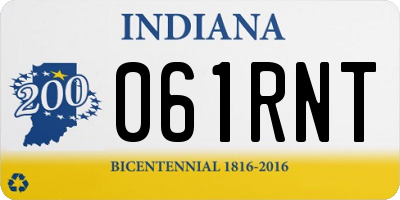 IN license plate 061RNT