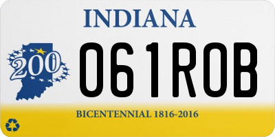 IN license plate 061ROB
