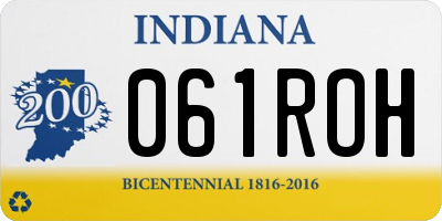 IN license plate 061ROH