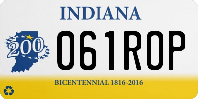 IN license plate 061ROP